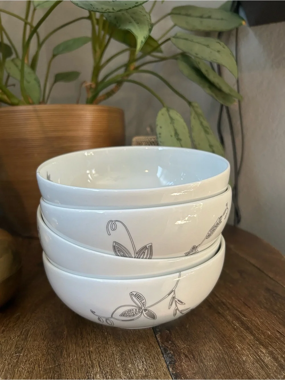 4 Crate And Barrel Kemi Cereal/soup Bowls Set Of 4 Pristine